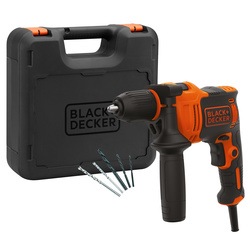 BLACK+DECKER - 710W Hammer Drill with 5 Accessories and Kitbox - BEH710KA5