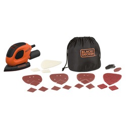 BLACK+DECKER - 55W Mouse Sander with 10 Accessories in Soft Bag - BEW230BCA