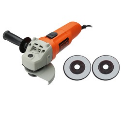 BLACK+DECKER - 750W 115mm Small Angle Grinder with 2 Discs and Kit box - KG115KAX