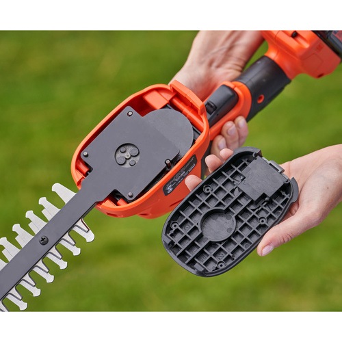 BLACK+DECKER Scie-Haie Et Cisaille 2 En 1 18V - Lames 20cm Interchangeables Sans Outil - Sans Batterie