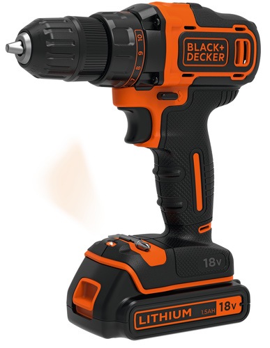 18v Perceuse Visseuse Sans Fil Avec Chargeur Et 2 X Batteries Lithium Ion En Coffret Bdcdd186kb Black Decker