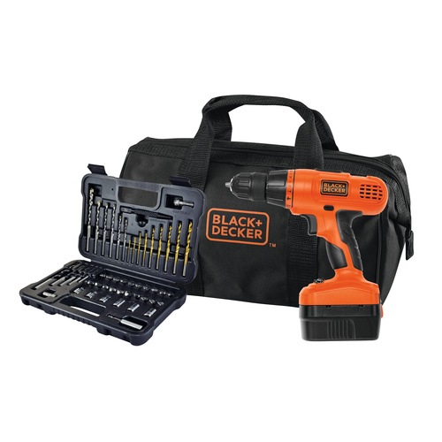 Black and Decker - NL 18V NiCad hammer drill with 32 accessories and soft storage bag - EPC188SA