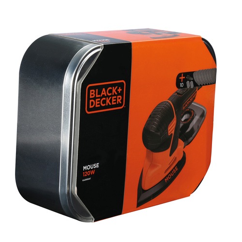 Black and Decker - 110W Next Generation Mouse detailschuurmachine met 10 accessoires in geschenkverpakking in blik - KA2000AT