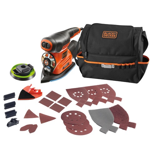 Black and Decker - NL 220W 4in1 multisander with 21 accessories and robust storage softbag - KA280LSA