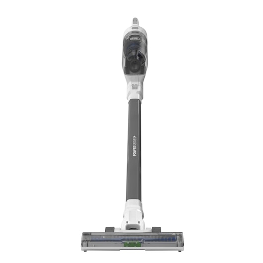 BLACKDECKER BHFEA420J aspirateur balai sans fil, angle avant, design noir et blanc, photographie