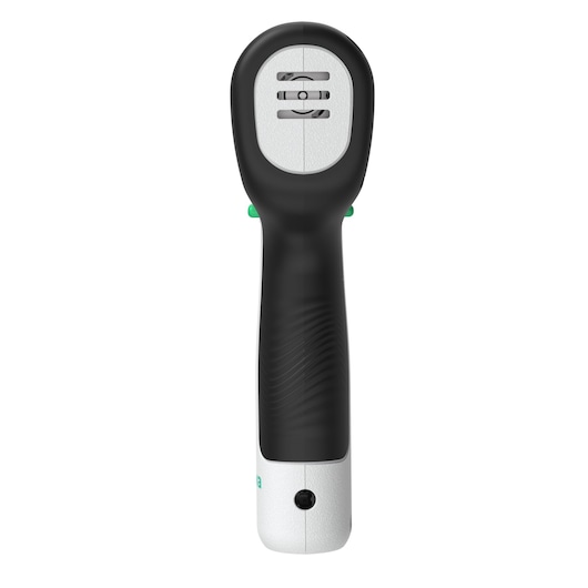 BLACKDECKER REVDD12C perceuse sans fil vue de face avec poignée noire texturée et accent argenté.