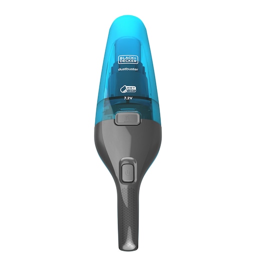 BLACKDECKER WDC215WA aspirateur à main, bleu et gris, vue de face, nettoyage humide et sec, produit de photographie